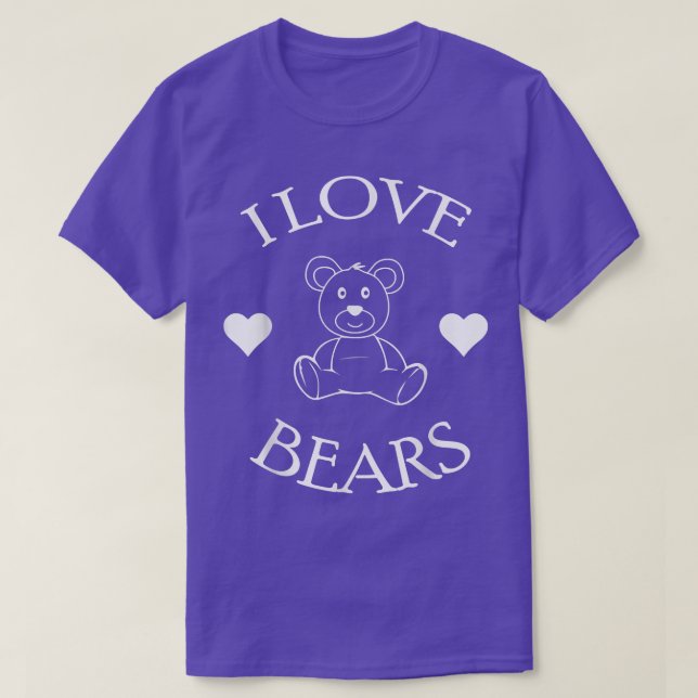 Cute I Kärlek-björnsaxar Bear Älskare570 T Shirt (Design framsida)