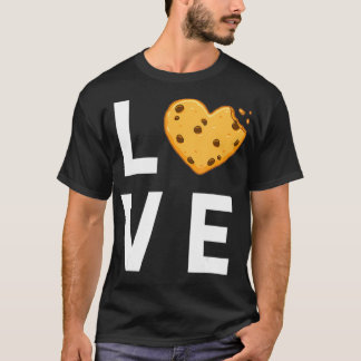 Cute I Kärlek Chocolate Chip Cookies T Shirt