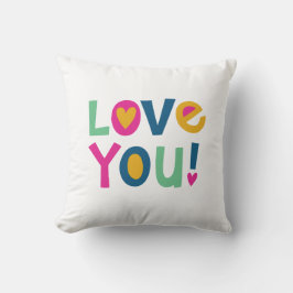 Cute I Kärlek du Kids Valentine Kudde