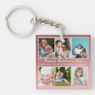 Cute I KÄRLEK DU MAMMA Lycklig Mor Day Fotokollage