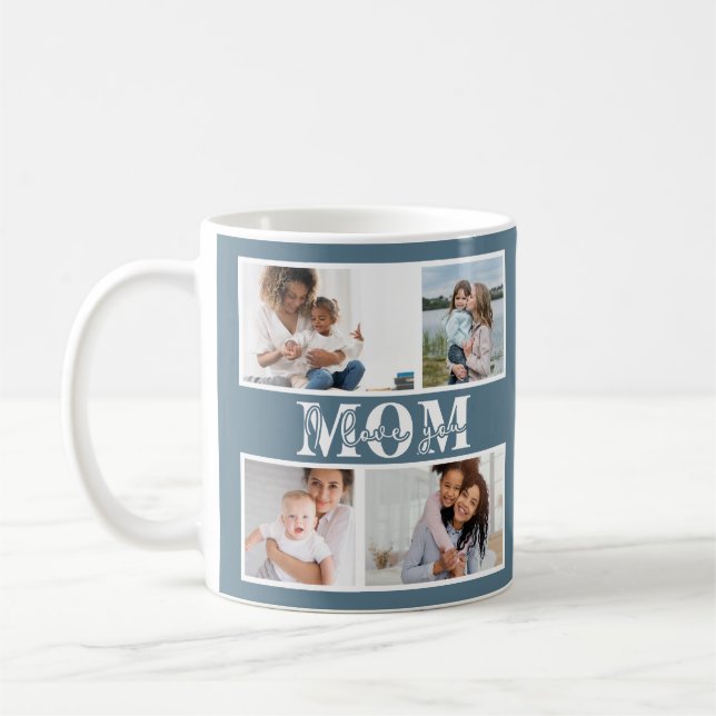 Cute I KÄRLEK DU MAMMA Mors dag Photo Kaffemugg (Vänster)