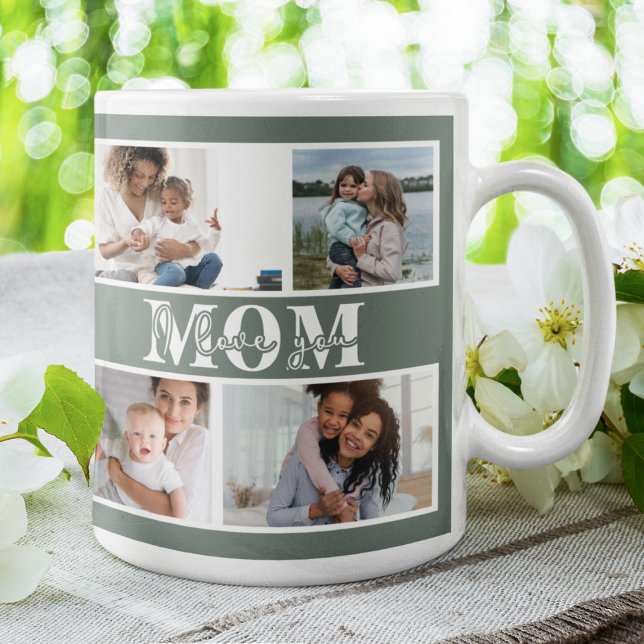 Cute I KÄRLEK DU MAMMA Mors dag Photo Kaffemugg (Skapare uppladdad)