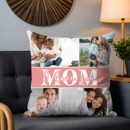 Cute I KÄRLEK DU MAMMA Mors dag Photo Kudde