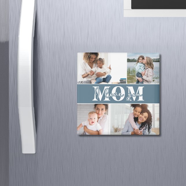 Cute I KÄRLEK DU MAMMA Mors dag Photo Magnet (Skapare uppladdad)