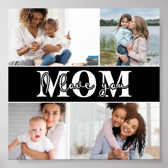Cute I KÄRLEK DU MAMMA Mors dag Photo Poster (Framsidan)
