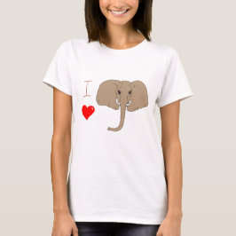 Cute I kärlek elefant dag T-Shirt