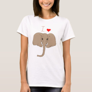 Cute I kärlek elefant dag T-Shirt