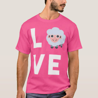 Cute I Kärlek får fjällande får Älskare för T Shirt