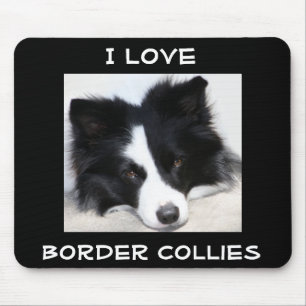 Cute i Kärlek-Gräns Collies Puppy Hund Mousepad Musmatta