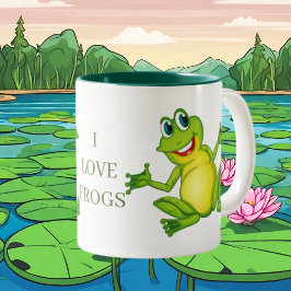 Cute I kärlek groddjur Två-Tonad Mugg