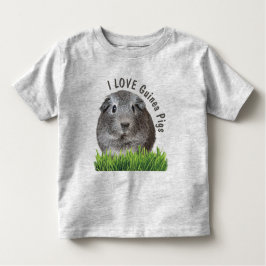 Cute I KÄRLEK Guinea-Grisar Anpassningsbar Grått T T Shirt