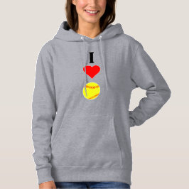 Cute I Kärlek/Heart Softball Womens Fastpich Sport T Shirt