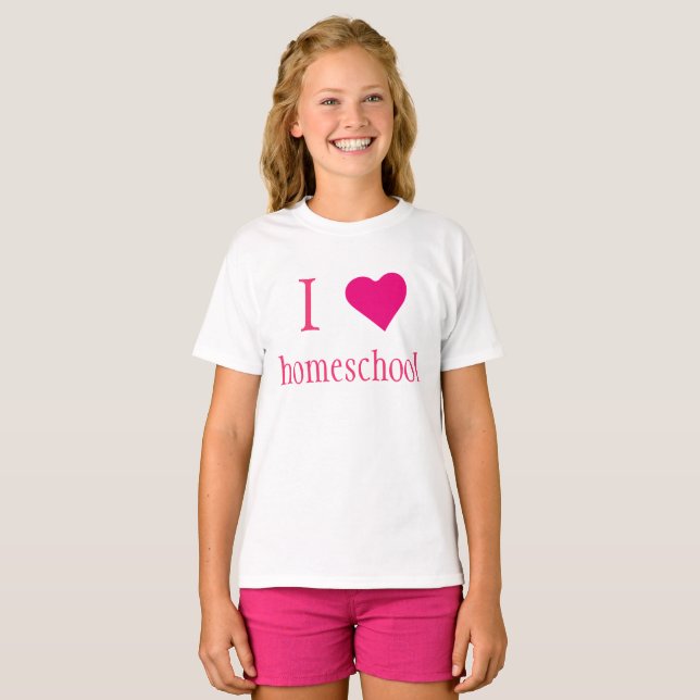 Cute I kärlek hemeschool T Shirt (Hel framsida)