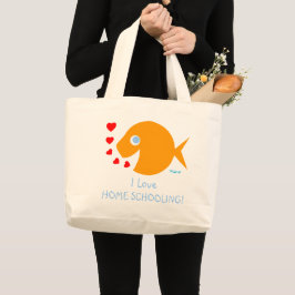Cute I Kärlek Homeschooling Teacher Bok Bag Jumbo Tygkasse