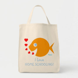 Cute I Kärlek Homeschooling Teacher Bok Bag Jumbo Tygkasse