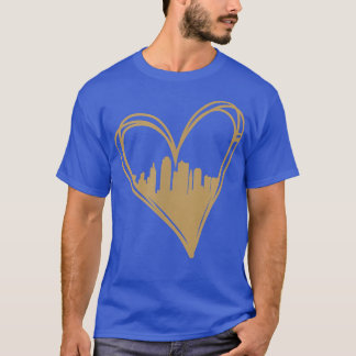 Cute I Kärlek Kansas City Missouri Cityscape Heart T Shirt