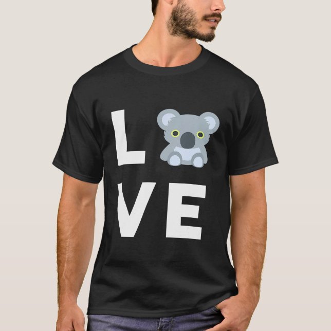 Cute I Kärlek Koalas Funny Koala Bear Älskare Tee (Framsida)