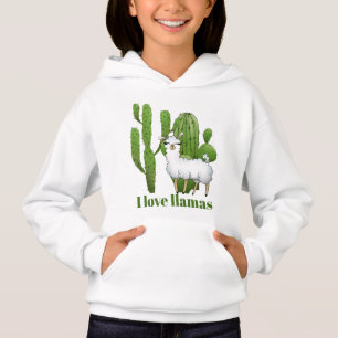 Cute I kärlek-lamas-flickor lägger till meddelan T Shirt