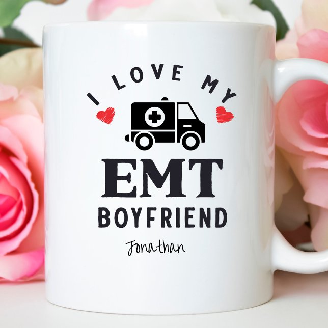 Cute I Kärlek Min EMT Boykompis Kaffemugg (Skapare uppladdad)