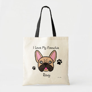Cute I Kärlek Min franske Personlig Kawaii hund Tygkasse