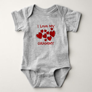 Cute I Kärlek, min Grammy Red Hearts New Grandmor Tröja