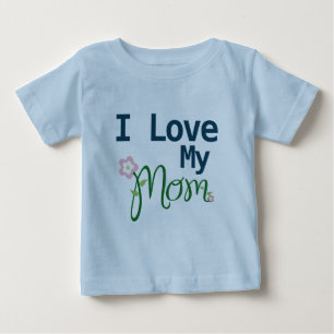 Cute I Kärlek Min Mamma Pojke Blue Baby T-Shirt