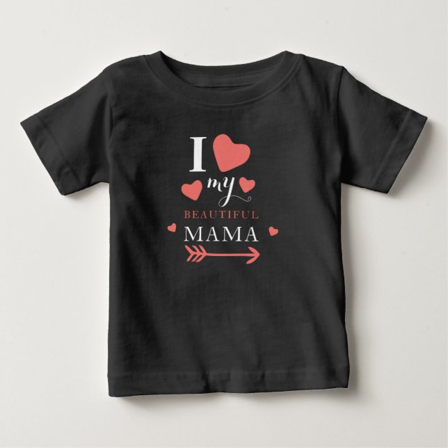 Cute I kärlek min vackra Mamma T Shirt (Framsida)