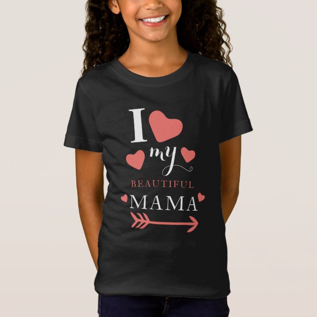 Cute I kärlek min vackra Mamma T Shirt (Framsida)