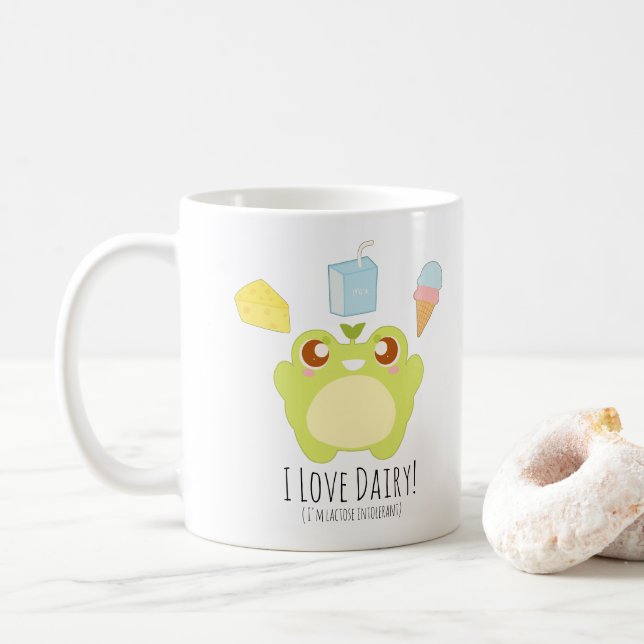 Cute I Kärlek-mjölkfettsyror, grovt Kaffemugg (Med munk)