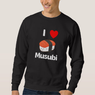 Cute I Kärlek Musubi Tee Japanska hawaiiska matmus Lång Ärmad Tröja