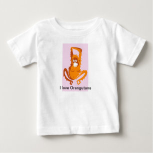 Cute I kärlek ORANGUTANS - animalisk grafik T Shirt
