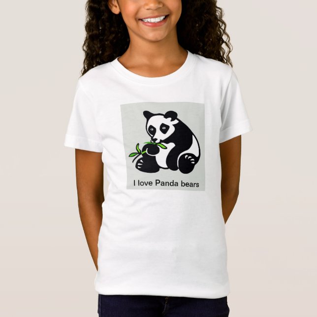 Cute - I kärlek Panda Bears - Wildlife - Nature T Shirt (Framsida)