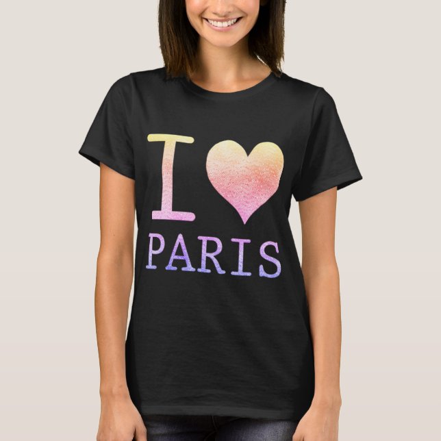 Cute I Kärlek Paris T-skjorta T Shirt (Framsida)