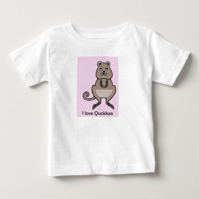 Cute - I kärlek QUOKKAS - Wildlife - Nature - T Shirt (Framsida)