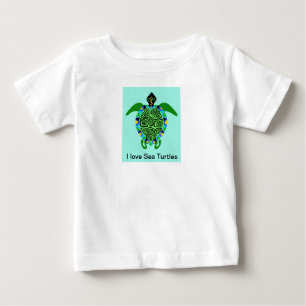 Cute I kärlek Sea TURTLES - Animaliegrafik- T Shirt