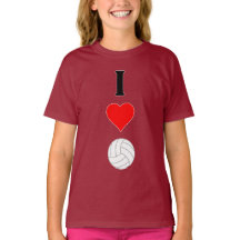 Cute I Kärlek Volleyball Football-stil Girls Jerse