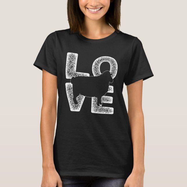 Cute I Love Sheep Theme Idea For Farm Animal T Shirt (Framsida)