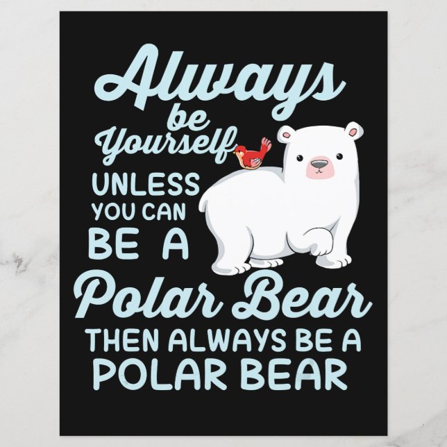Cute Ice Bear A Polar Bear Älskare (Framsida)