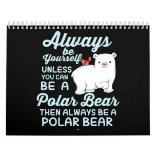 Cute Ice Bear A Polar Bear Älskare Kalender