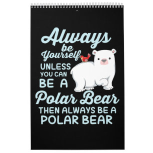 Cute Ice Bear A Polar Bear Älskare Kalender