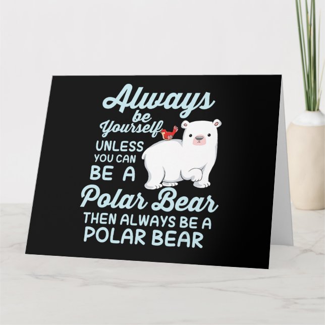 Cute Ice Bear A Polar Bear Älskare Kort (Framsida)