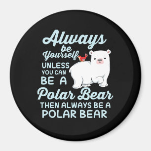 Cute Ice Bear A Polar Bear Älskare Magnet