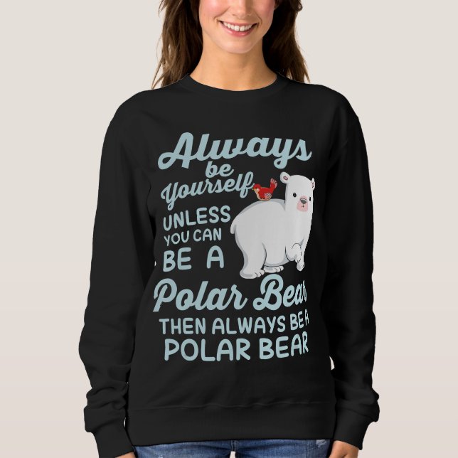 Cute Ice Bear A Polar Bear Älskare T Shirt (Framsida)