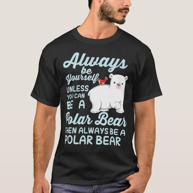 Cute Ice Bear A Polar Bear Älskare T Shirt (Framsida)