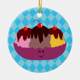 Cute Ice Cream Bowl Julgransprydnad Keramik