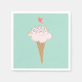Cute Ice Cream Cone Pappersservett