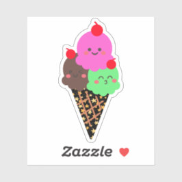 Cute Ice Cream - Kawaii Space Cone Klistermärken