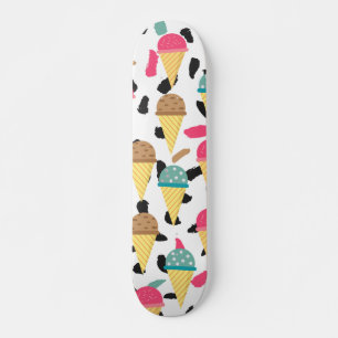 Cute Ice Cream Mönster Mini Skateboard Bräda 18,5 Cm