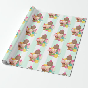 Cute Ice Cream Mönster Presentpapper
