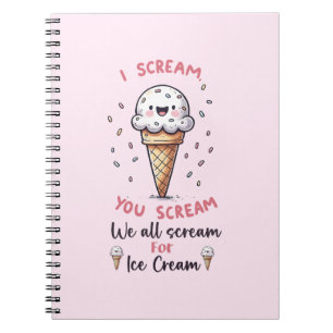 Cute Ice Cream Pun Anteckningsbok